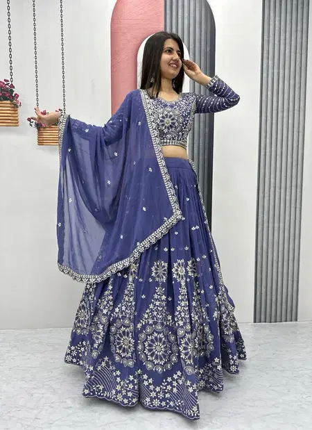 Pf 012 Heavy Faux Georgette Lehenga Choli Wholesale Online